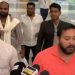 Tejashwi Yadav Bihar rally speech 2025 Tejashwi Yadav at Patna Airport media briefing Bihar Assembly Election phase 2 voting 2025 Tejashwi Yadav and Mukesh Sahani alliance photo Bihar Election 2025 campaign crowd image