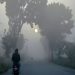 Bihar winter morning fog scene Patna cold weather street view Bihar villages winter sunrise landscape Northern India cold wave alert map