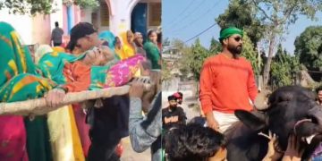 भैंस पर सवार मतदाता वोट देने पहुंचा मोतिहारी में 110 साल की बुजुर्ग महिला कालिया देवी खटिया पर मतदान केंद्र पहुंची डीआईजी हरकिशोर राय घोड़े पर सवार होकर बूथ निरीक्षण करते हुए बिहार चुनाव 2025 में मतदाताओं का उत्साह चरम पर