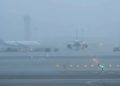 Delhi Airport passenger advisory fog, IGI Airport low visibility notice, Delhi flight operations fog update, airport advisory image