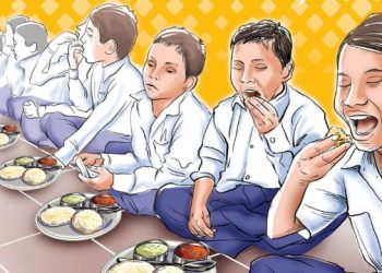 Bhagalpur Mid Day Meal Scare Image, Pirpainti School MDM Controversy Photo, Bihar School Children Protest Picture