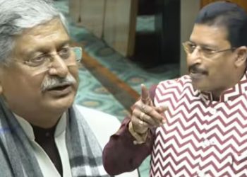 Abhay Kumar Sinha Lok Sabha Speech Photo Lalan Singh JDU Lok Sabha Debate Image EVM Controversy India News Graphic RJD vs NDA Political Debate Photo