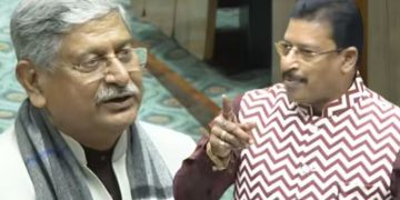 Abhay Kumar Sinha Lok Sabha Speech Photo Lalan Singh JDU Lok Sabha Debate Image EVM Controversy India News Graphic RJD vs NDA Political Debate Photo