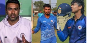 Vijay Hazare Trophy Bihar 574 runs scoreboard, Vaibhav Suryavanshi batting action, Sakibul Gani fastest List A century, R Ashwin commentary on domestic cricket