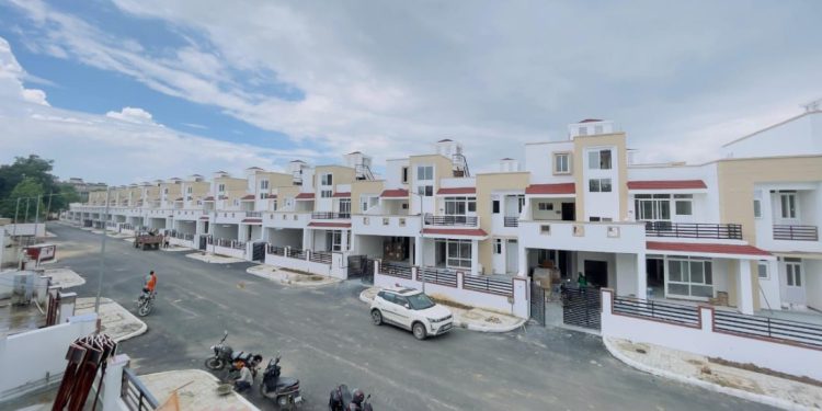 Patna new MLA quarters building exterior Bihar Assembly MLA housing allocation ceremony Vidhayak Awas Veerchand Patel Path modern blocks Nitish Kumar inspecting new MLA residences in Patna Bihar Assembly Speaker Prem Kumar allotting MLA quarters