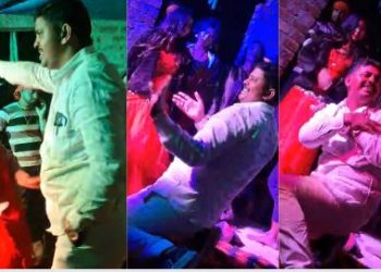 नवादा मुखिया चंदन कुमार का वायरल डांस वीडियो, लड़कियों संग डांस करते मुखिया चंदन कुमार, Nawada Mukhiya Viral Video Scene