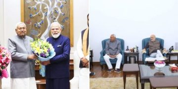 Nitish Kumar with PM Modi meeting, Amit Shah Nitish Kumar closed door meeting, Nishant Kumar JDU politics, Bihar cabinet expansion discussion