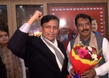 नित्यानंद राय द्वारा संजय सरावगी का स्वागत, बिहार भाजपा प्रदेश कार्यालय पटना समारोह, संजय सरावगी पहला संबोधन, BJP कार्यकर्ताओं का अभिनंदन समारोह