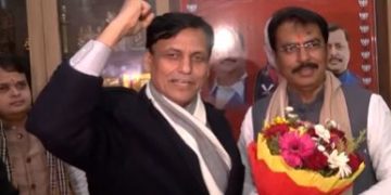 नित्यानंद राय द्वारा संजय सरावगी का स्वागत, बिहार भाजपा प्रदेश कार्यालय पटना समारोह, संजय सरावगी पहला संबोधन, BJP कार्यकर्ताओं का अभिनंदन समारोह