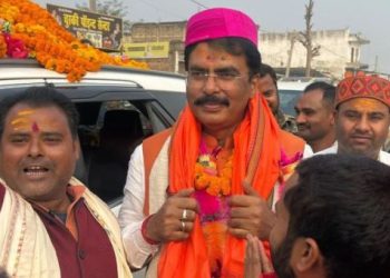 Sanjay Sarawgi BJP Bihar, BJP Bihar State Office Patna, Sanjay Sarawgi taking charge, BJP workers Patna welcome, Bihar BJP leadership change