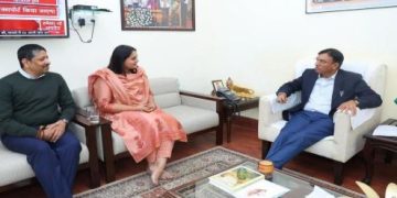 Bihar Olympic Fencing Training Center approval, Sports Minister Shreyasi Singh with Mansukh Mandaviya, Patna fencing academy infrastructure, Bihar Youth National Games 2028 news