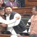 Ramkripal Yadav Tejashwi Yadav Hug Photo Bihar Assembly Winter Session Image Tejashwi Yadav in Vidhansabha Picture Ramkripal Yadav Bihar Politics Image
