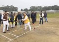 Atal Bihari Vajpayee Memorial Women Cricket Championship Patna, Sports Minister Shreyasi Singh playing cricket, Deputy CM Vijay Sinha batting in Patna, Digital India Thunder team celebrating victory