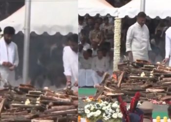 "Ajit Pawar Baramati plane crash site smoke", "Learjet 45 aircraft VT-SSK crash Baramati", "Ajit Pawar funeral full state honours Baramati", "Baramati airport emergency response after plane crash"