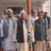 Lalu Yadav hoisting tricolour at Rabri Awas, 77th Republic Day Patna RJD, Rabri Awas Republic Day celebration, Lalu Prasad Yadav flag hoisting