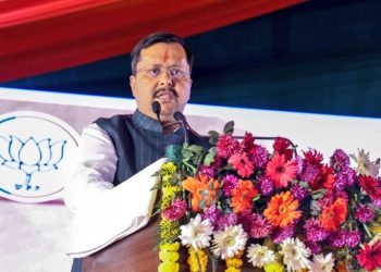 Nitin Naveen BJP President Photo, BJP Leadership Event Delhi, Narendra Modi Amit Shah with Nitin Naveen, Nitin Naveen New BJP Chief