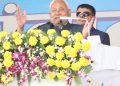 Nitish Kumar addressing public meeting in Bihar Bihar development projects road bridge CM Nitish Kumar Jan Samvad programme