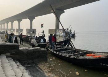 Patna Ganga Ghat Makar Sankranti Security Image SDRF Deployment Patna River Patrol Photo Patna Boat Ban Makar Sankranti Picture Crowd Management at Patna Ganga Ghat Photo