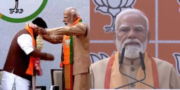 नितिन नबीन को माला पहनाते पीएम मोदी, बीजेपी मुख्यालय में राष्ट्रीय अध्यक्ष चयन समारोह, मंच पर पीएम मोदी और नितिन नबीन, बीजेपी कार्यकर्ताओं की तालियों से गूंजता सभागार