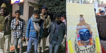 थावे दुर्गा मंदिर गोपालगंज, थावे मंदिर पुलिस खुलासा, एसपी विनय तिवारी प्रेस कॉन्फ्रेंस, थावे दुर्गा मंदिर आभूषण बरामदगी, गोपालगंज पुलिस कार्रवाई