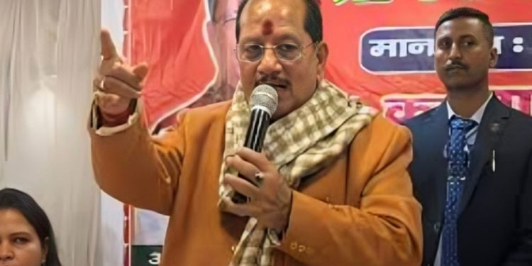 Vijay Sinha Bhagalpur Jansamvad, Bihar Deputy CM Vijay Sinha warning officers, Revenue Department Bihar meeting, Vijay Sinha strict statement photo