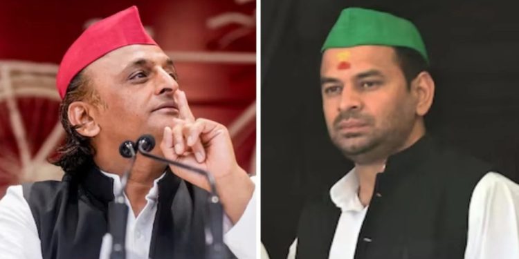 Tej Pratap Yadav interview, Akhilesh Yadav political controversy, Bageshwar Baba Dhirendra Shastri news, Bihar UP politics statement