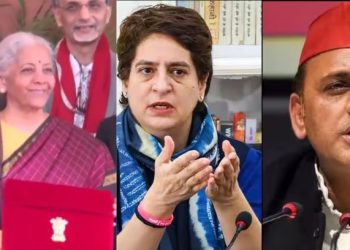 Union Budget 2026 opposition reaction, Nirmala Sitharaman Budget speech, Congress leaders on inflation, Akhilesh Yadav budget comment, Shashi Tharoor employment statement