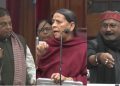 Bihar Vidhan Parishad hungama image, Rabri Devi Bihar Council speech, Ashok Chaudhary reply in Vidhan Parishad, Neeraj Kumar statement Bihar, Bihar Budget Session protest scene