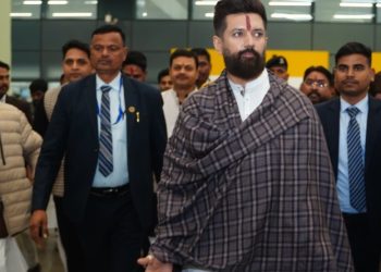 Chirag Paswan Hajipur circuit house press meet, Chirag Paswan budget discussion speech, Bihar political leaders press conference, NDA budget discussion event Hajipur, Chirag Paswan media interaction Bihar