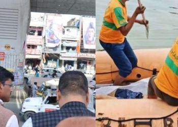 Patna river ghat security Maha Shivratri, SDRF team on duty at Patna ghats, drone surveillance during Mahashivratri in Patna, crowd management at river ghats Bihar