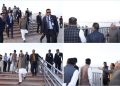 Nitish Kumar Digha Ghat inspection image, Patna Digha Ganga riverfront development, Proposed Ganga Aarti Patna ghat view, Six lane Ganga bridge construction Bihar
