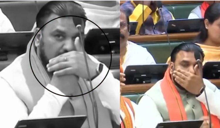 Samrat Chaudhary viral video assembly, Bihar assembly controversy scene, Bihar politics debate viral clip, Congress vs BJP JDU controversy image, Bihar deputy CM assembly moment