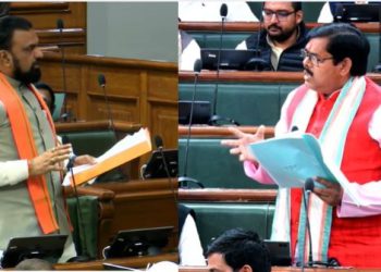 Bihar Vidhan Sabha session debate on foreign nationals, Thave Mandir Gopalganj religious site Bihar, Samrat Choudhary home minister Bihar assembly, Mithilesh Tiwari BJP MLA Bihar session